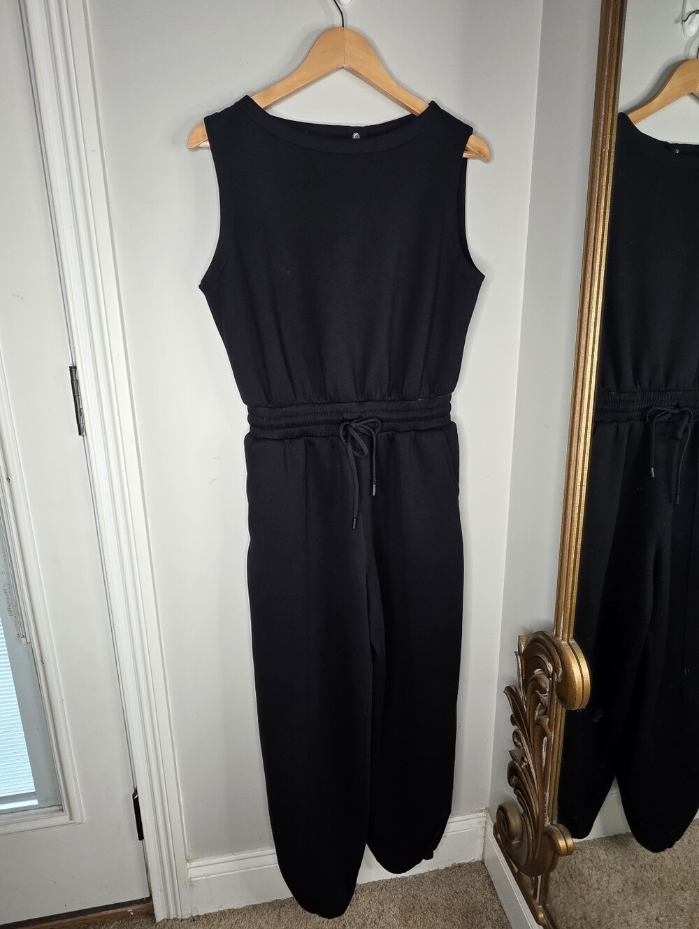Abercrombie & Fitch YPB Sleeveless Black Jumpsuit with Drawstring Waist